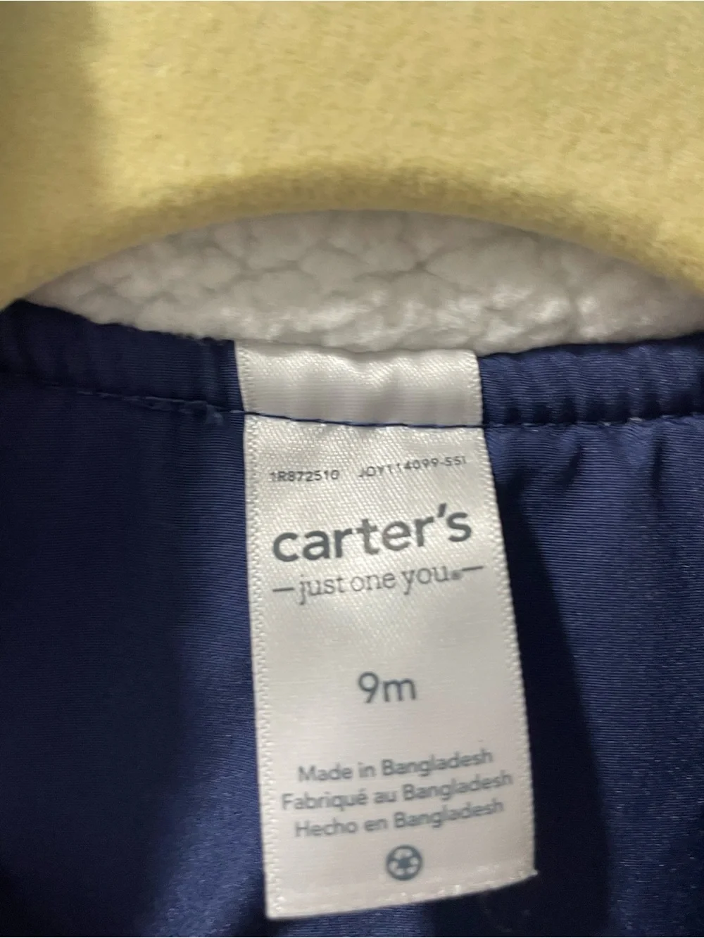 Carter's Blue Quilted Sherpa-Lined Baby Vest